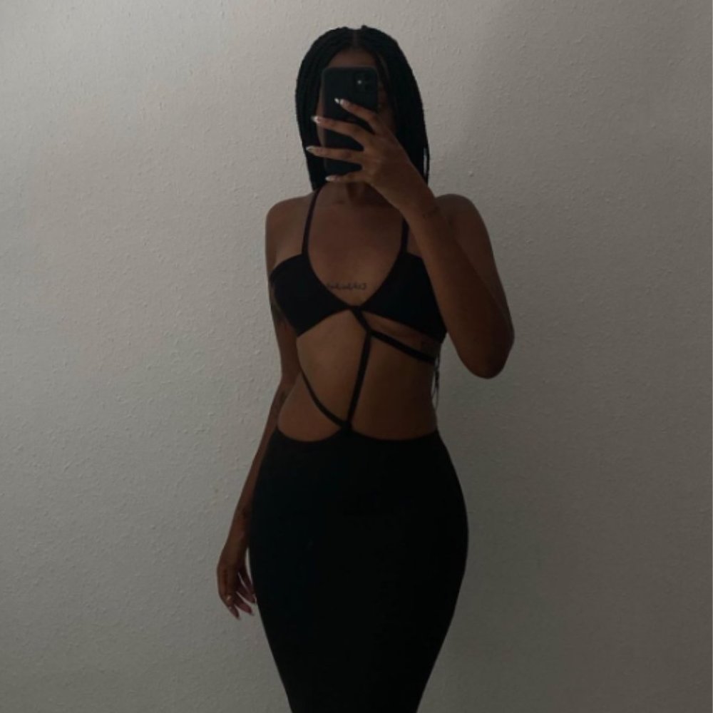 LEAU CACHE CUT OUT BANDAGE DRESS